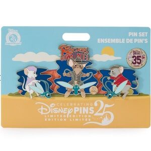The Rescuers Down Under 35th Anniversary Limited Edition Pin Set NWT LE 1400